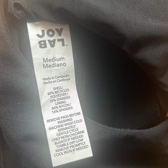 JOY LAB black sports bra - Picture 3 of 3